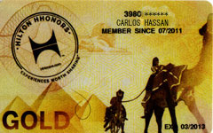Hilton HONORS Gold Card