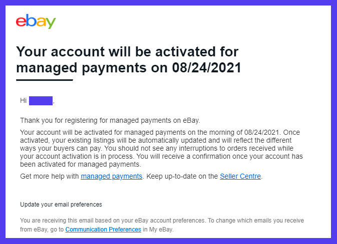 Payoneer-eBay連携完了通知
